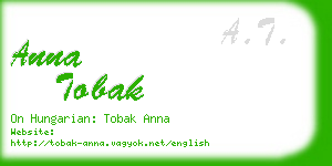 anna tobak business card